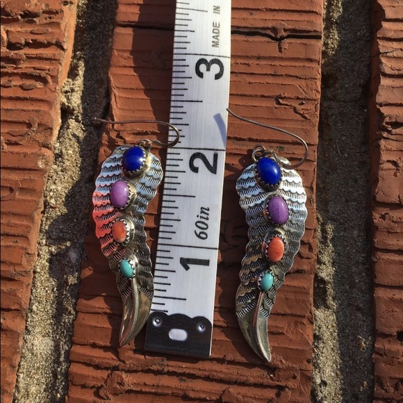 ROIE JAQUE multi stone,Turquoise CHARIOTE Earring - Picture 3 of 6